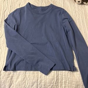 Lululemon Classic Fit Cotton Long Sleeve Shirt Blue
